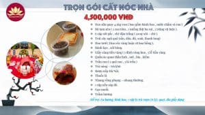 Giá mâm cúng cất nóc nhà trọn gói - Gói 2